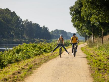 Radfahrer an der Alten Salzstraße
