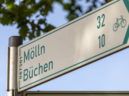 Beschilderung an der Alten Salzstraße.