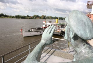 Blick des Lauenburger Rufer über die Elbe, © Rex Pantel