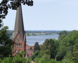 Blick auf Maria-Magdalenen-Kirche Lauenburg, © Nadja Biebow