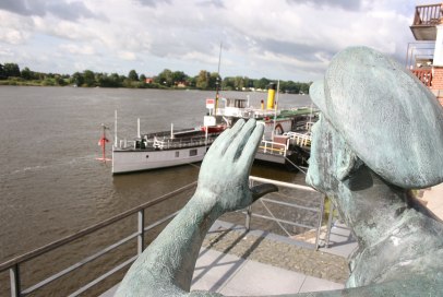 Blick des Lauenburger Rufer über die Elbe, © Rex Pantel