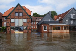 Hochwasser im Jahr 2013 in Lauenburg/Elbe, © Martina Wulf-Junge