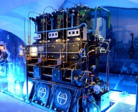 Ein ganz besonderer Hitzler-Motor nur im Elbschifffahrtsmuseum Lauenburg/Elbe, © Uwe Franzen