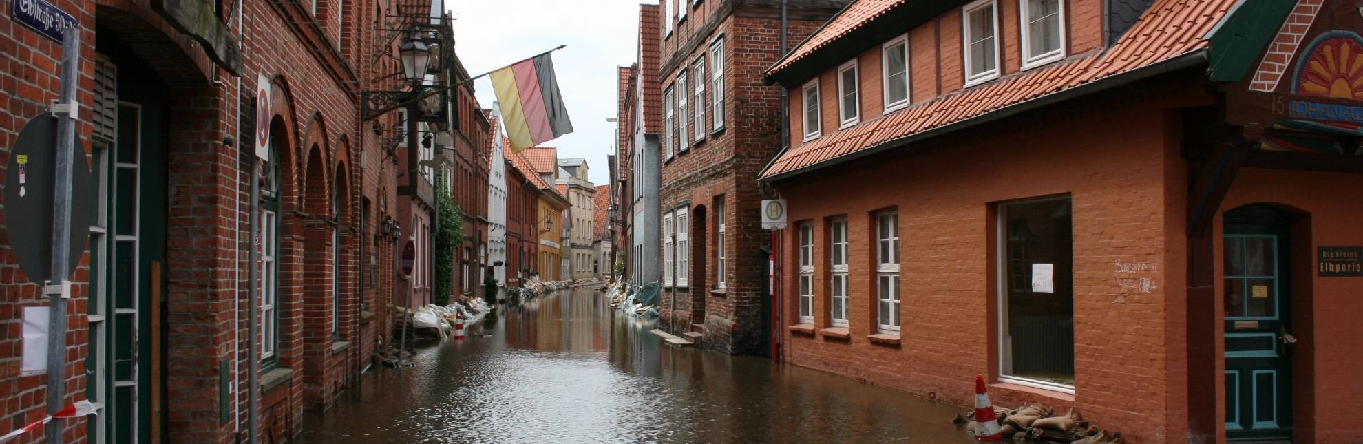 Hochwasser im Jahr 2013 in Lauenburg/Elbe, © Stadt Lauenburg/Elbe